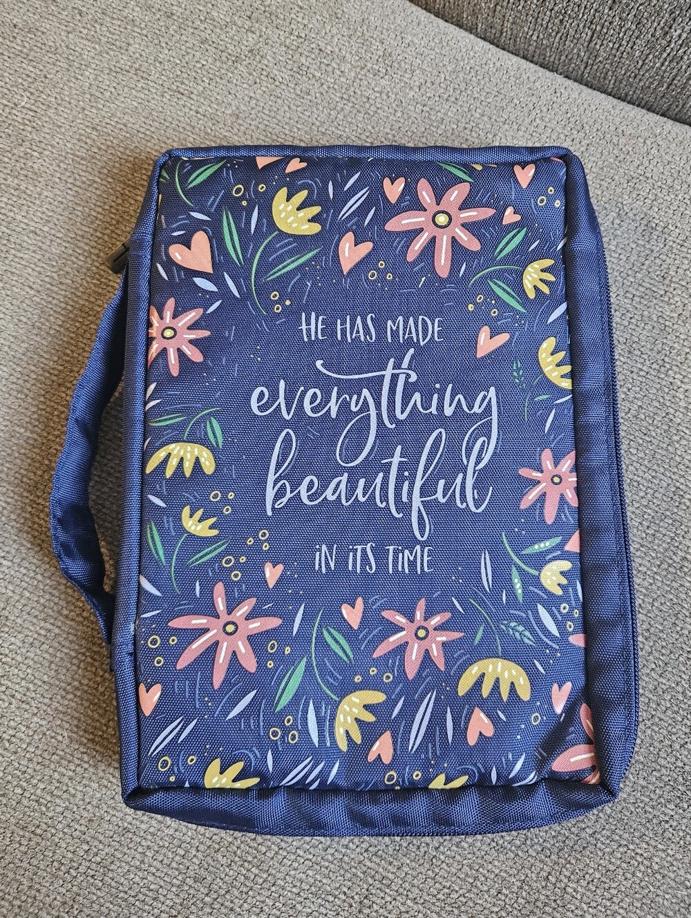 Christian Arts Gifts Bible Cover Case Blue Floral